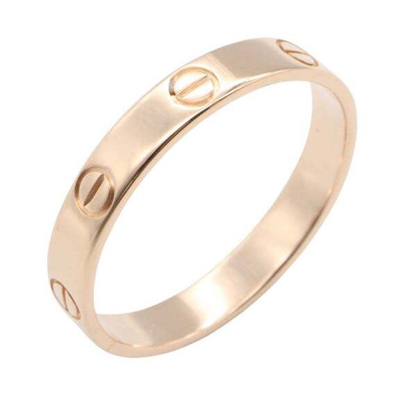 CARTIER Jewelry - Cartier Mini Love Ring, 18K Pink Gold (PG), Men's/Women's, Tone, B4085200